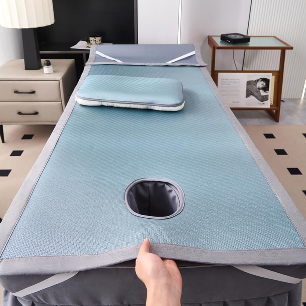 Cooling Massage Bed Cover with Face Hole and Elastic Bands 1