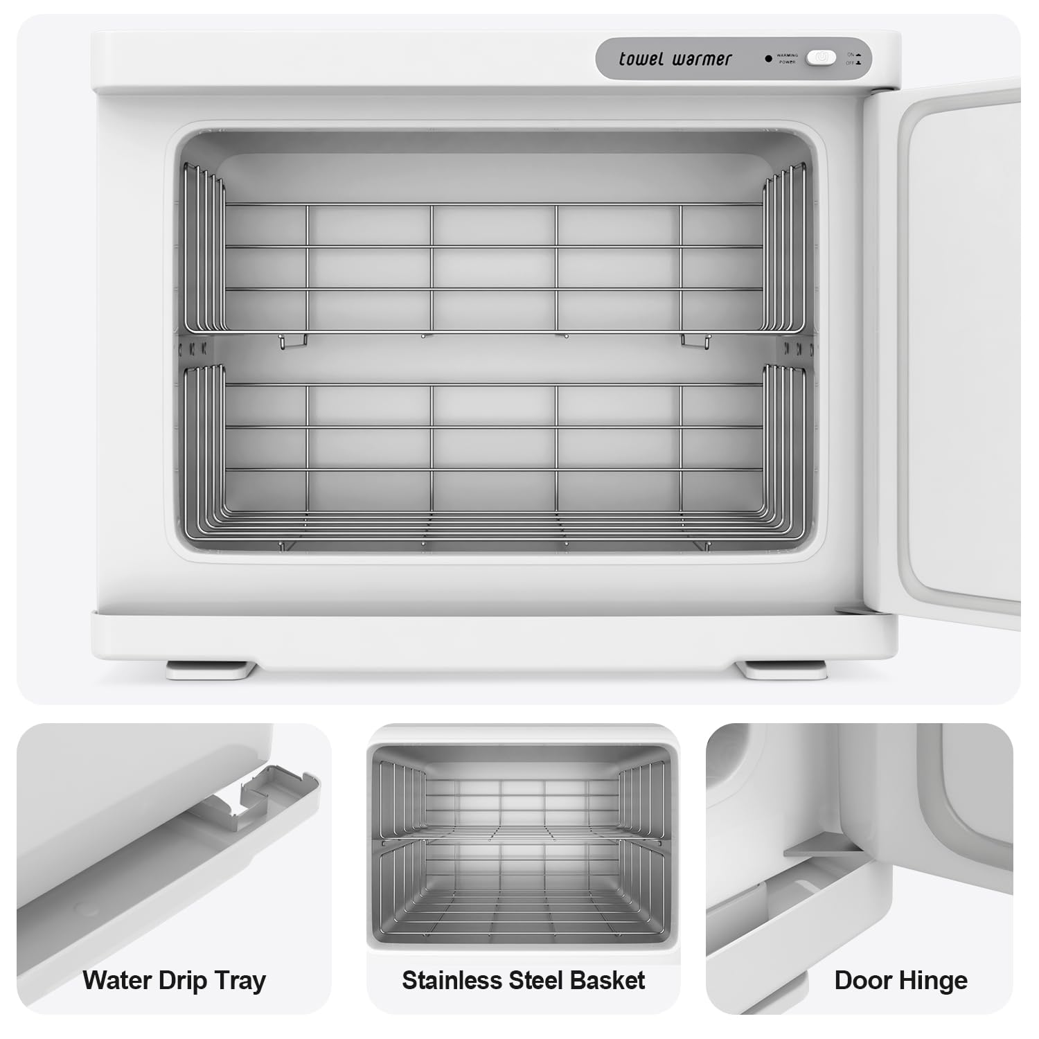 StateRiver 23L Towel Warmer Cabinet - White