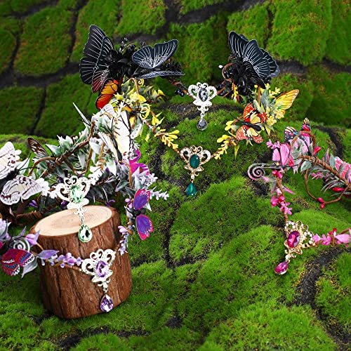 MOSTORY Elf Princess Fairy Crown Headpiece for Women Girls