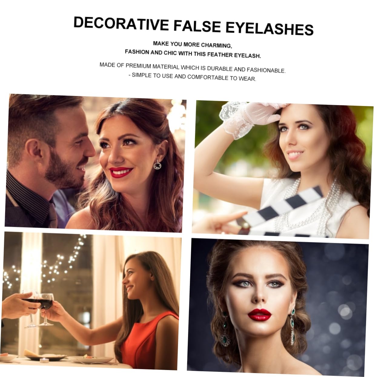 Pamingono Halloween False Eyelashes 2 Pairs Exaggerated Volume
