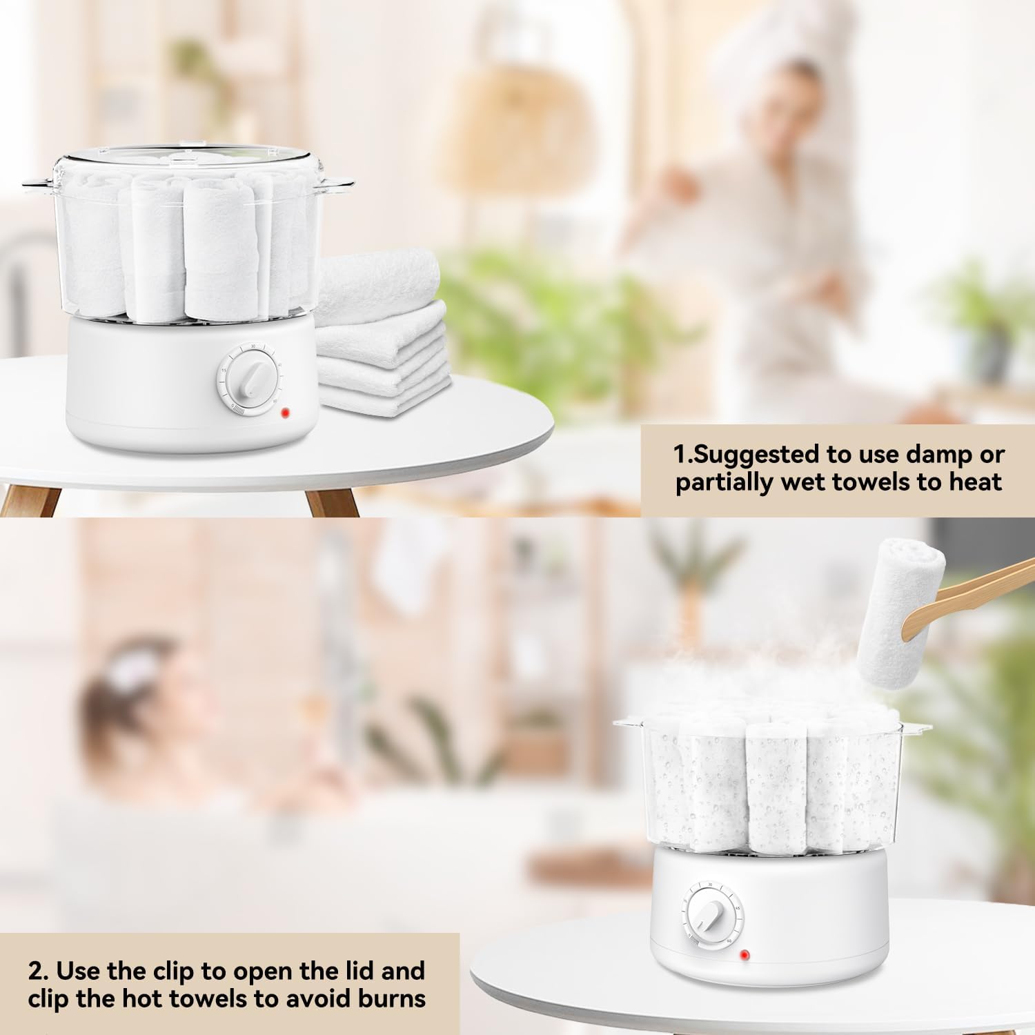 HYTOBP Mini Hot Towel Warmer for Spa and Home
