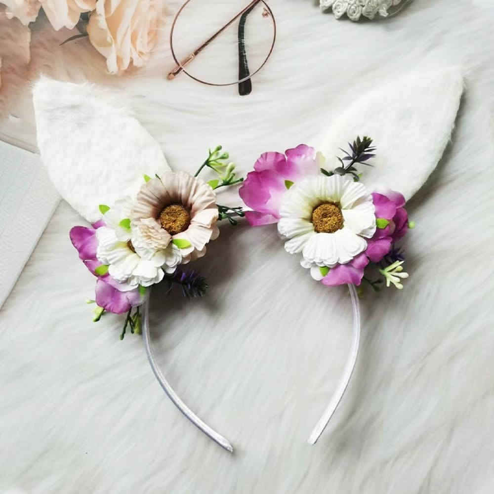 Mimeile Bunny Ears Headband for Easter Party