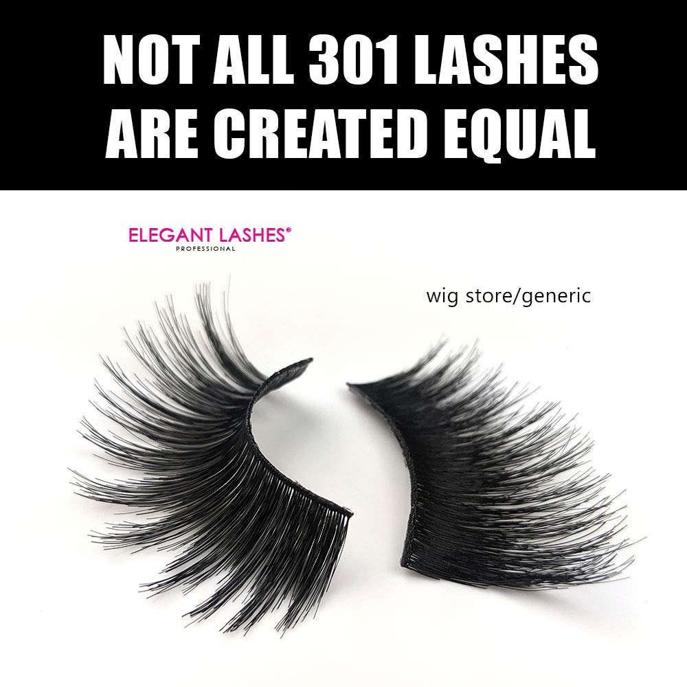 Elegant Lashes 301 Drag Queen Lash - Thick Long Black Human Hair
