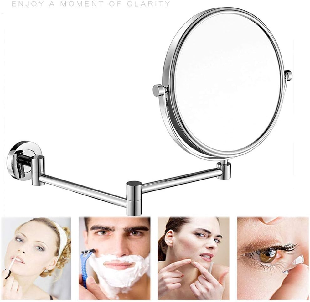 DEIHGE 8-Inch Wall Makeup Mirror with Magnification