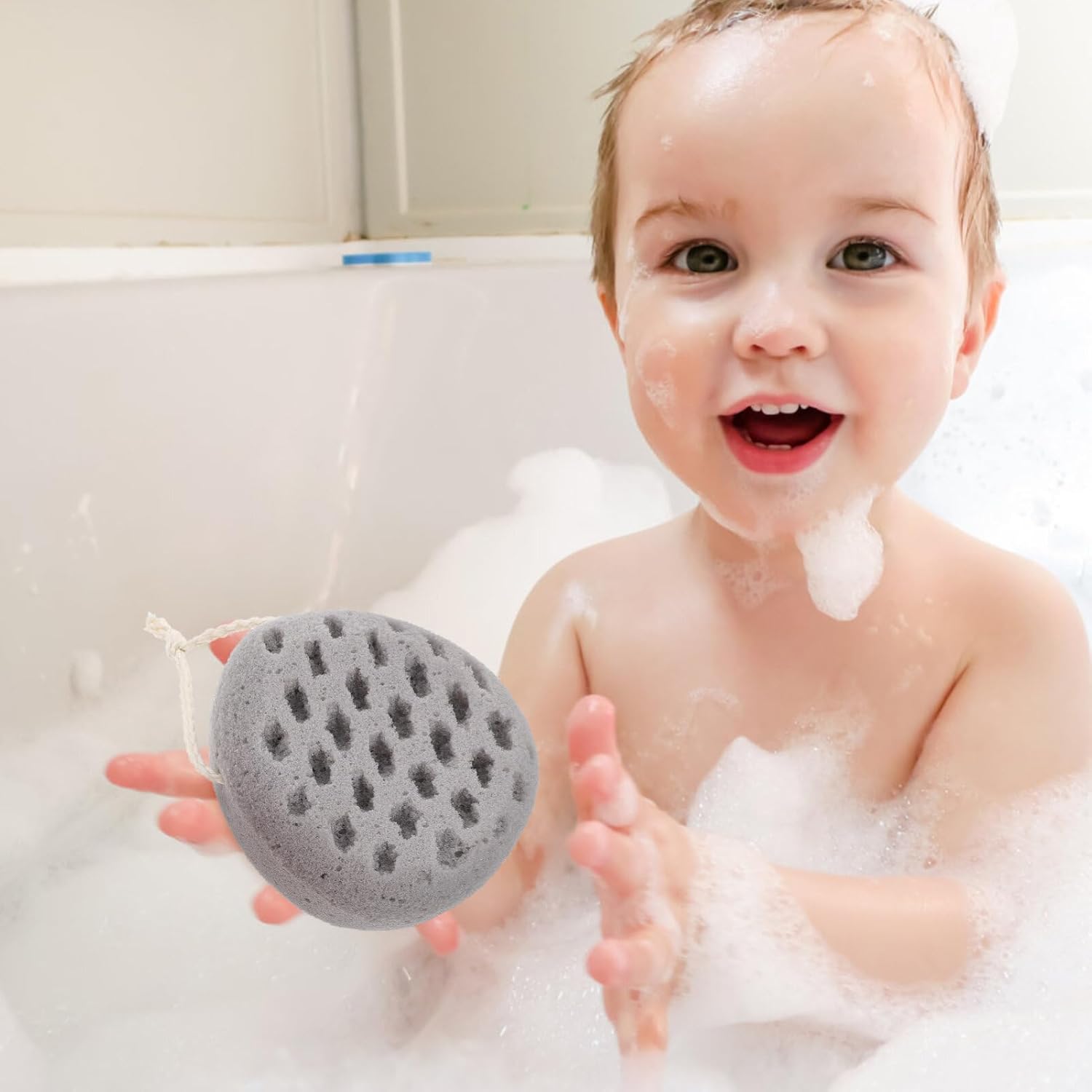 Healvian 2pcs Bath Loofah Sponges for Boys Girls