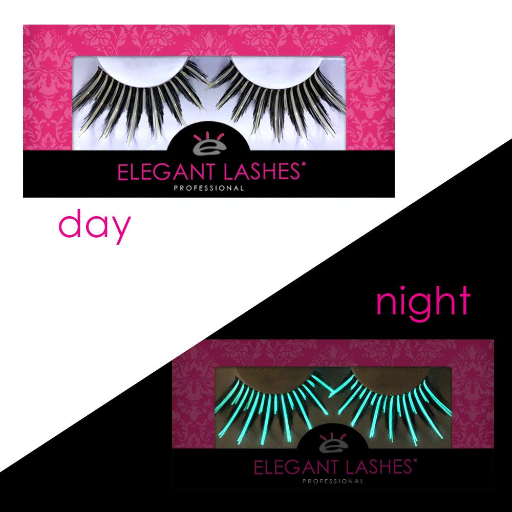 Spiky Glow-in-the-Dark False Lashes for Drag Queen Halloween