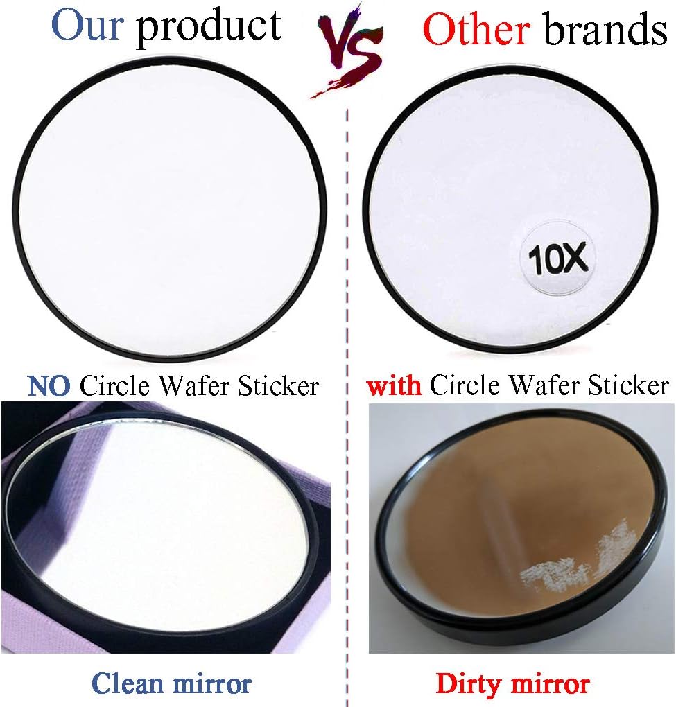 10X Magnifying Makeup Mirror with 2 Suction Cups
