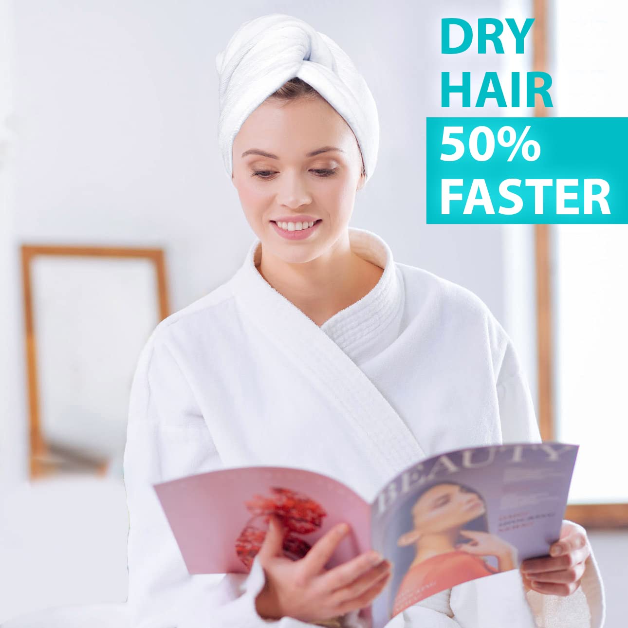 Bondi SPA Microfiber Hair Towel - XL Rectangle 1