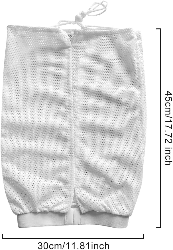 Adjustable Net Plopping Cap for Curly Hair Drying White with Drawstring