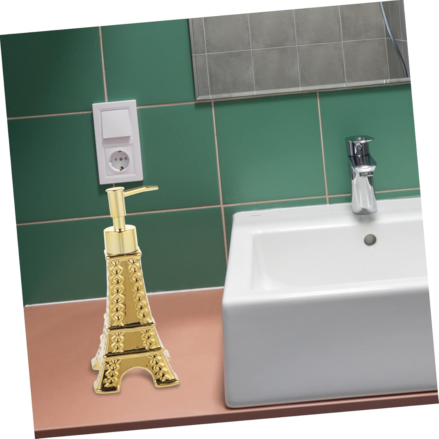 Ipetboom Eiffel Tower Soap Dispenser with Pump Refillable
