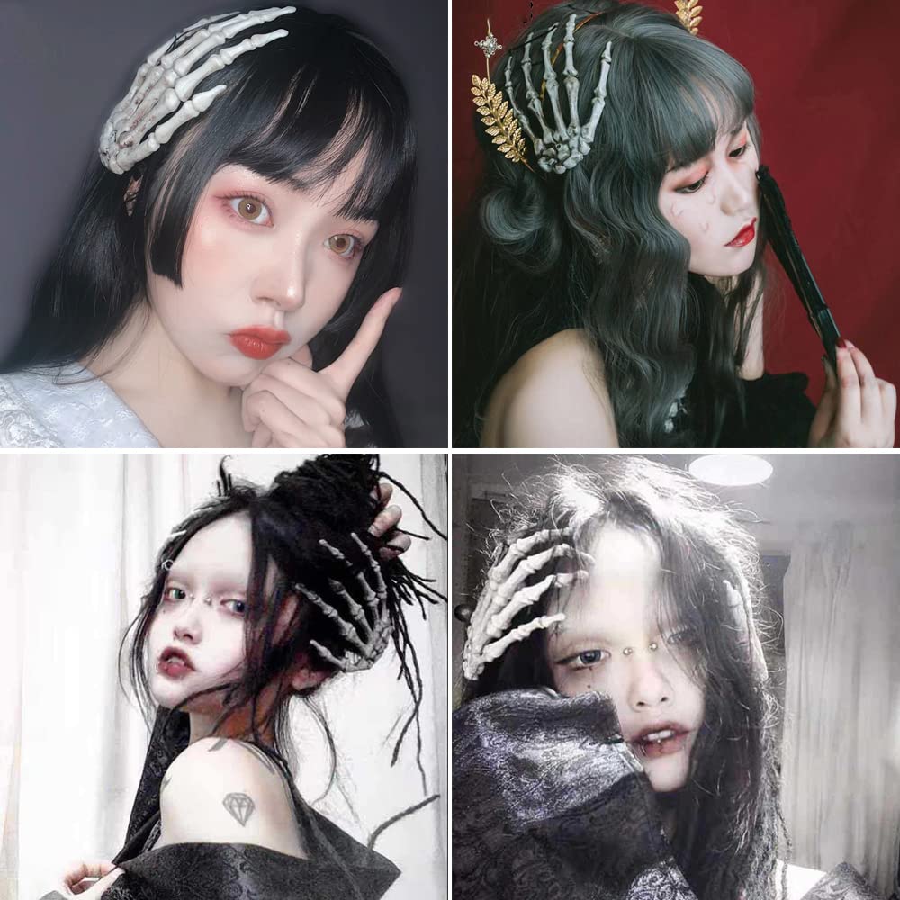 BELSITA Halloween Skeleton Hand Hair Clips