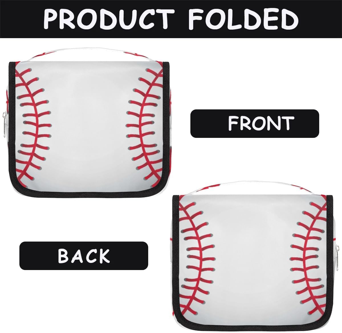 PATTERNFUL Baseball Pattern Travel Toiletry Bag