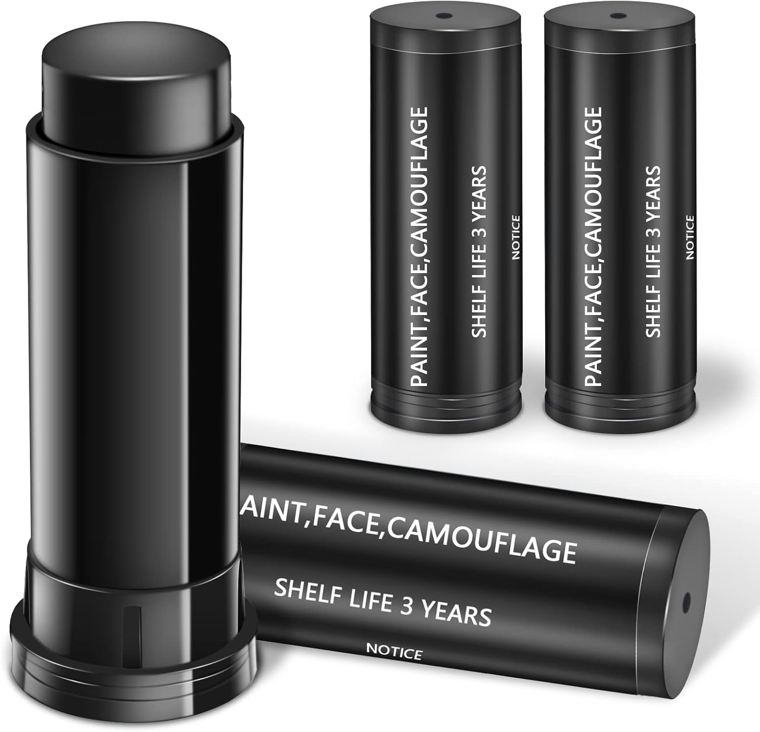 Rismise 3pcs Football Eye Black Paint Stick for Sports Halloween