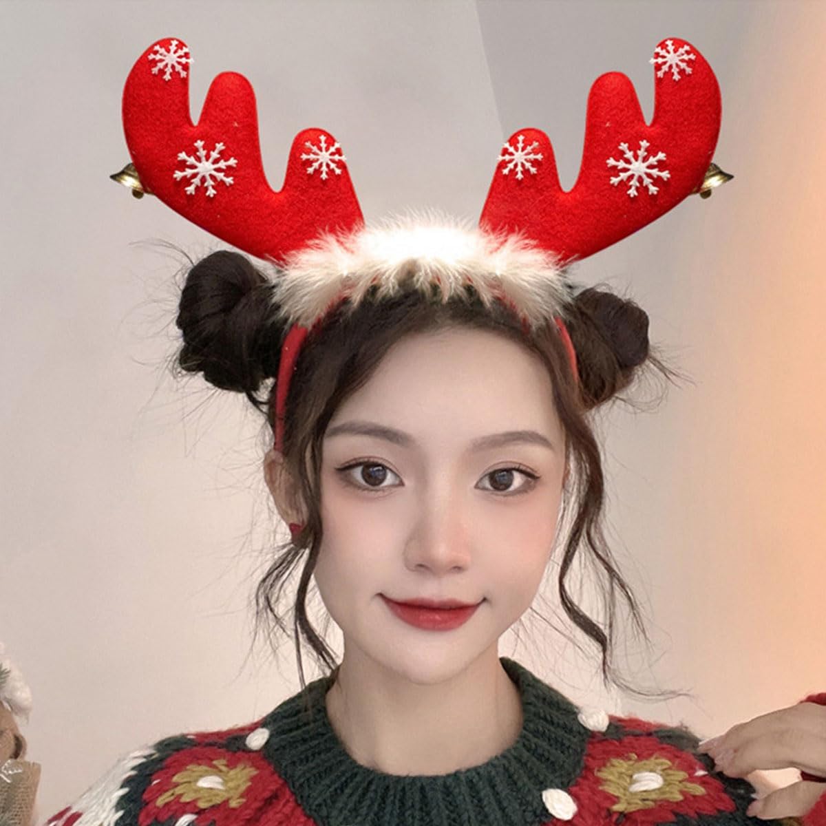 ZWENJIE Christmas Reindeer Antlers Headband