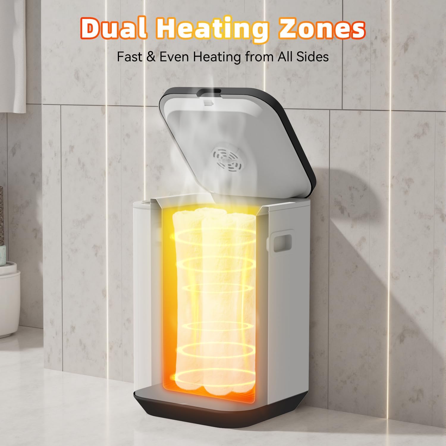 LANDNOR Bathroom Towel Warmer with Aromatherapy Box