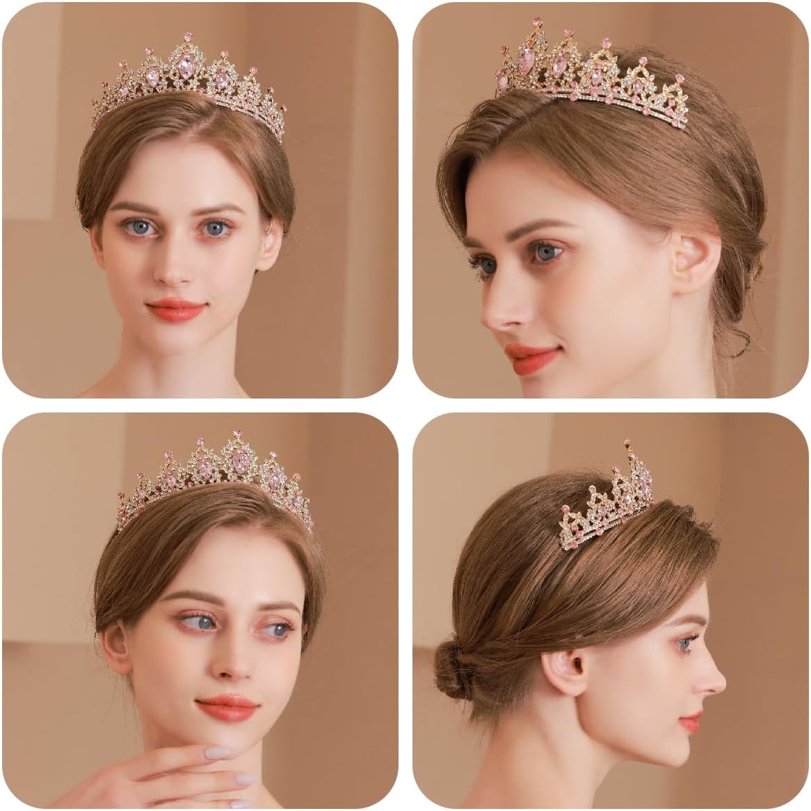 Kamirola Queen Crown with Rhinestones and Crystal Headband for Women Girls