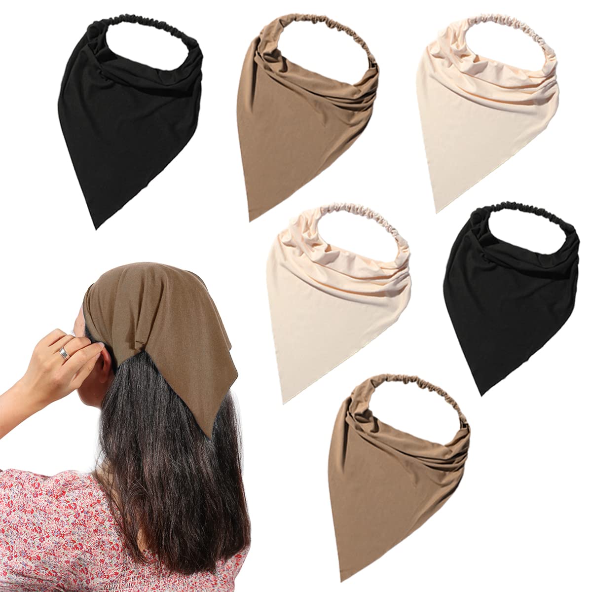 Vercret 6 Pack Boho Triangle Headbands for Women 1