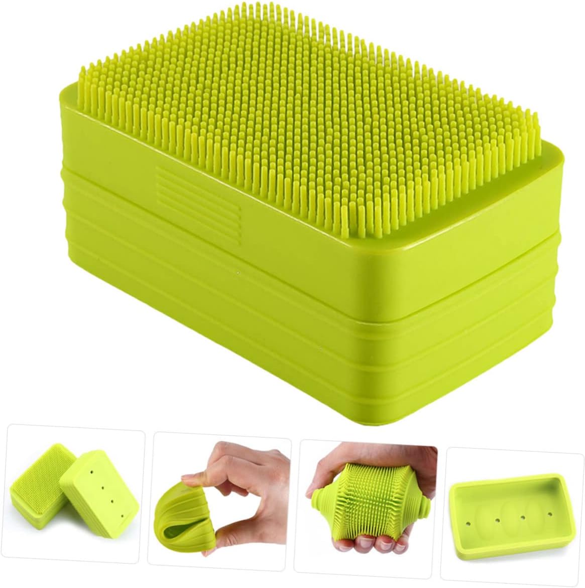 Garneck 2pcs Bath Soap Dish with Brush
