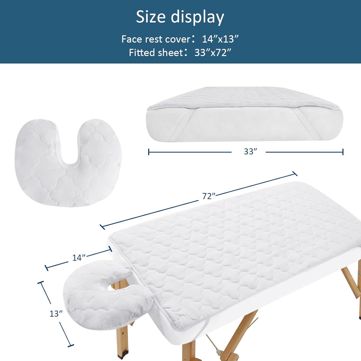 Moonsea 2-Piece Waterproof Massage Table Sheet Set Extra Soft and Durable White