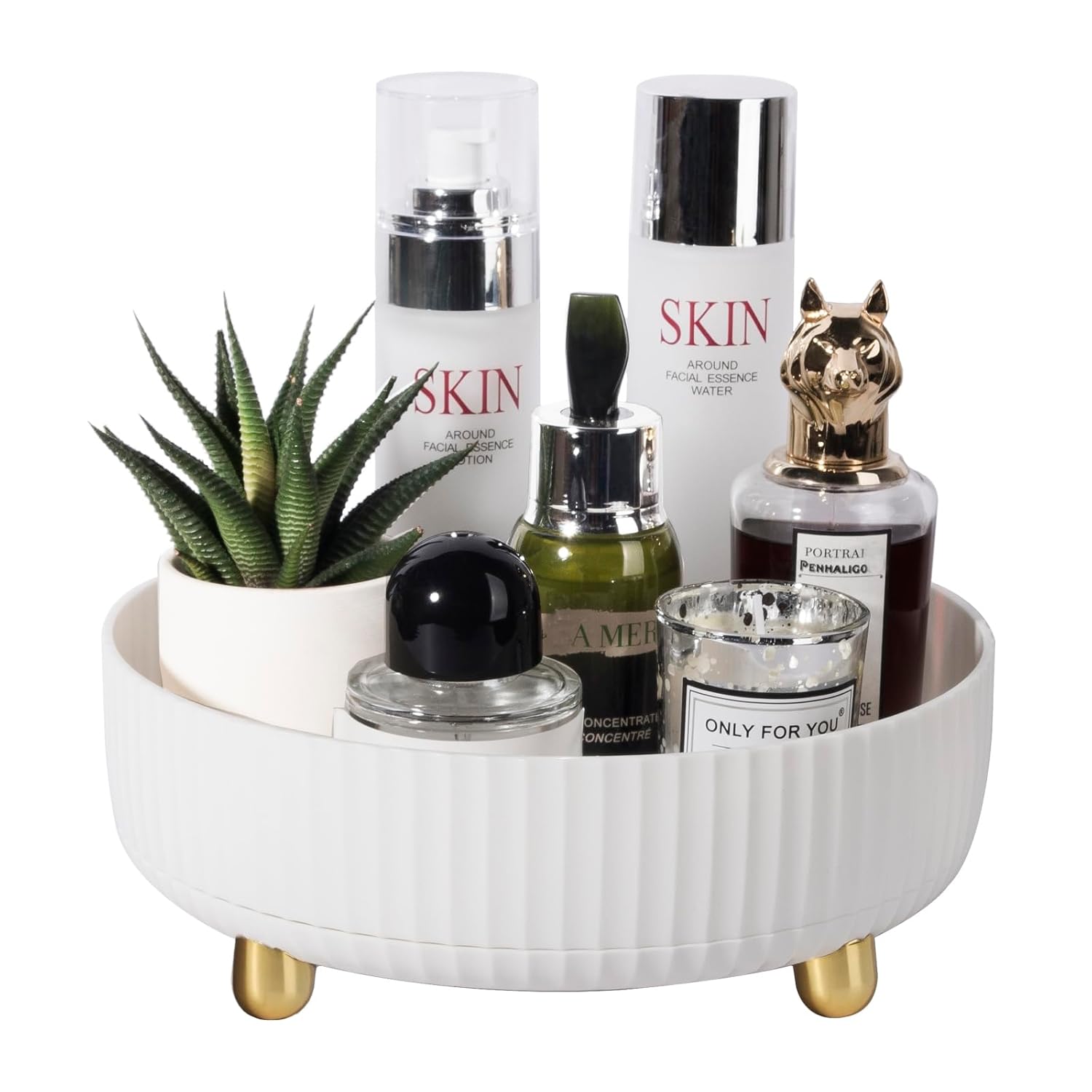 Anyoifax 360 Degree Rotating Makeup Organizer Tray