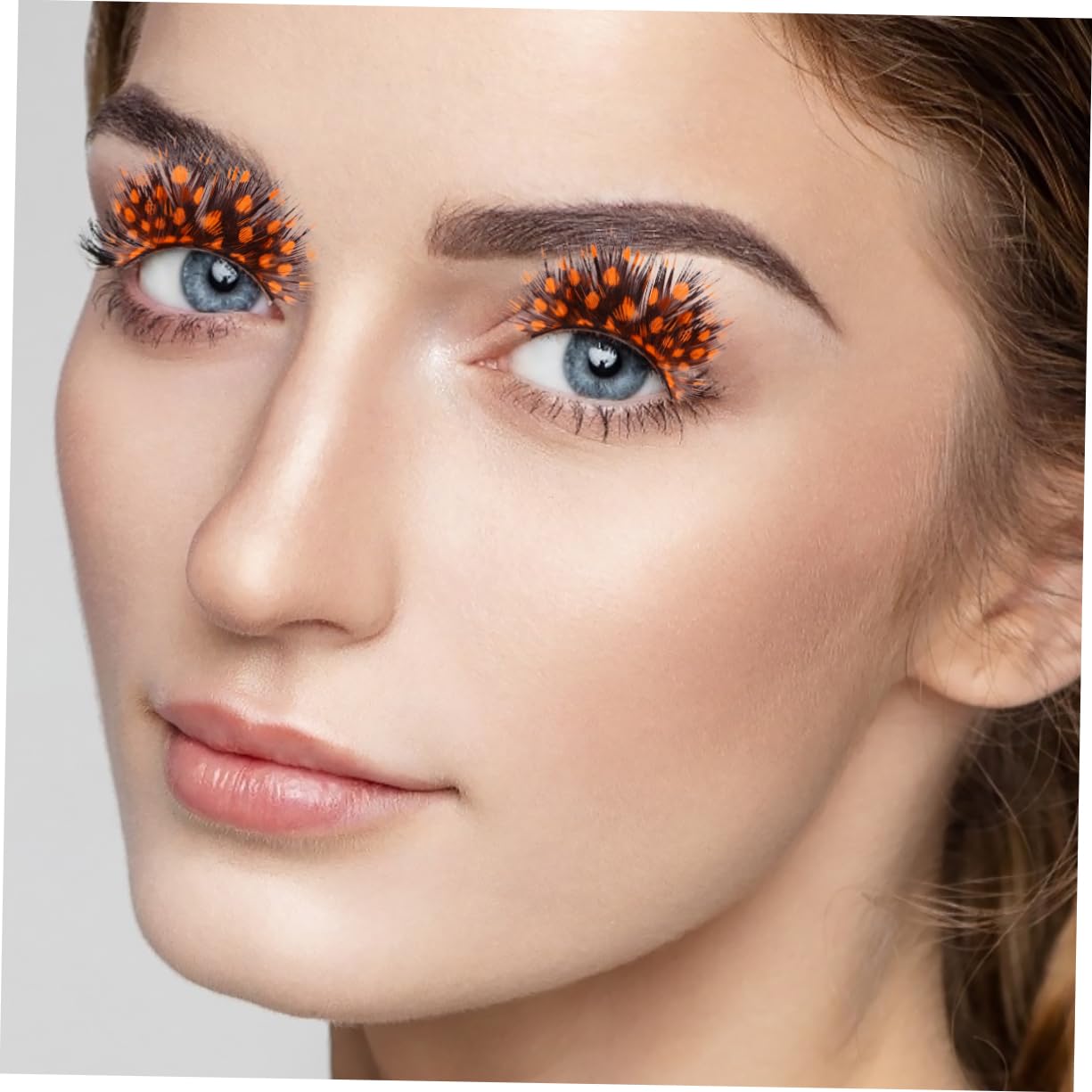 Gogogmee Halloween Lashes 2 Pairs Orange Tips Wispy Spiky