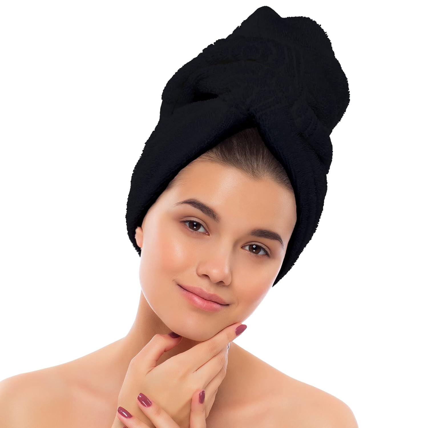 Eurow Microfiber Salon Towels 16x29 Inches 10-Pack Black