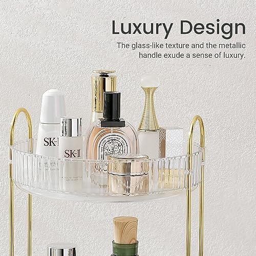 Aveniee 3 Tier Rotating Makeup Organizer White