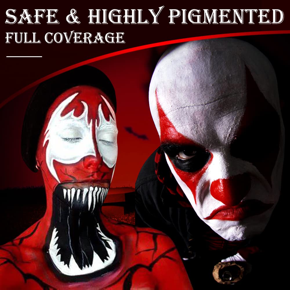 BEUSELF Face Body Paint Stick - Clown White Eye Black