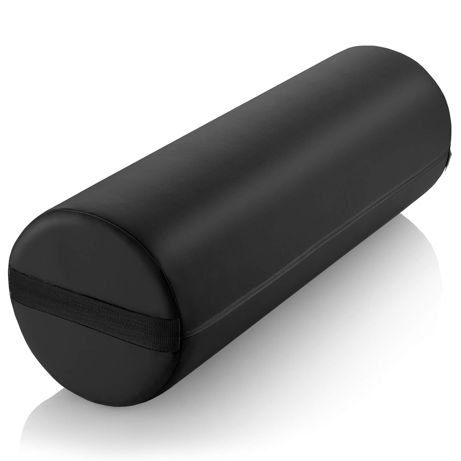 Saloniture Jumbo Round Bolster Pillow - 26 x 9 Inch - Black