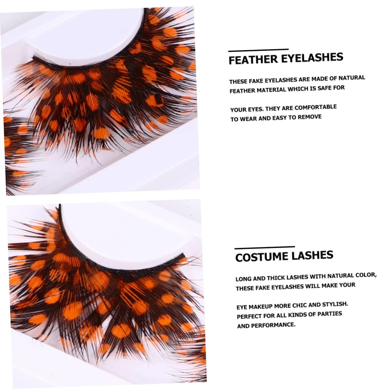 PartyKindom 2Pairs Exaggerated False Eyelashes for Halloween Costume Party
