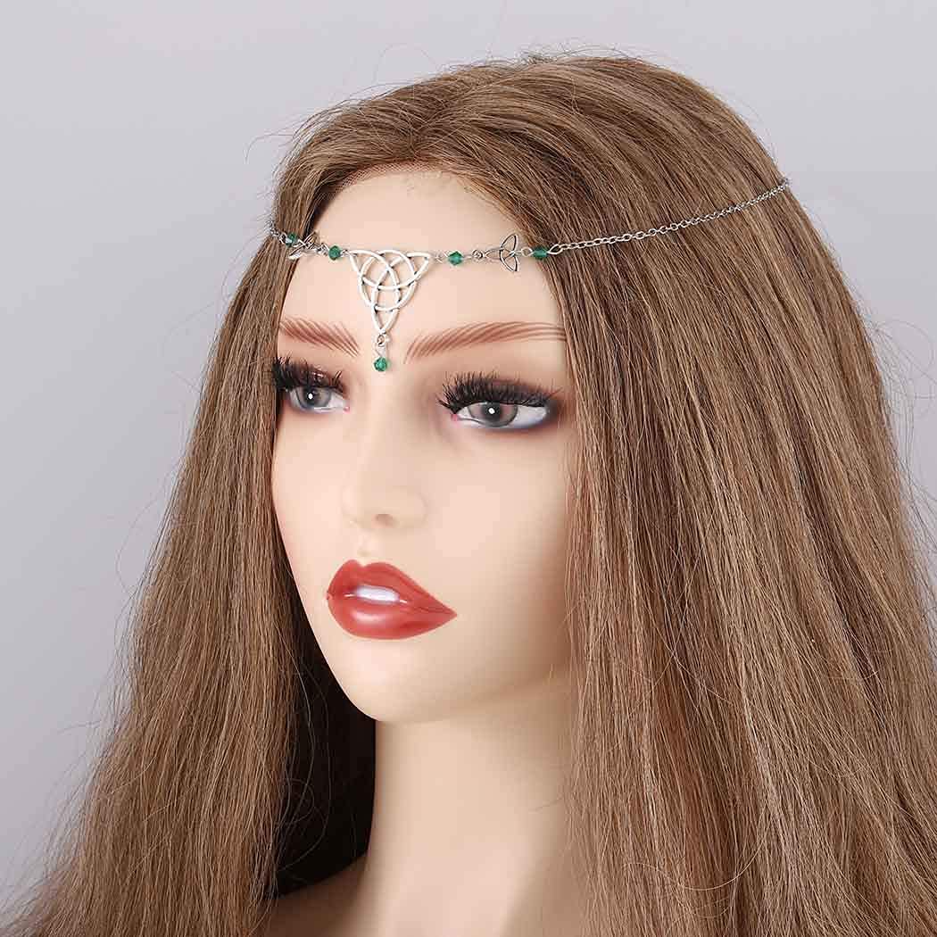 SHAMZBEST Boho Head Chain Crystal Hair Accessory for Women and Girls