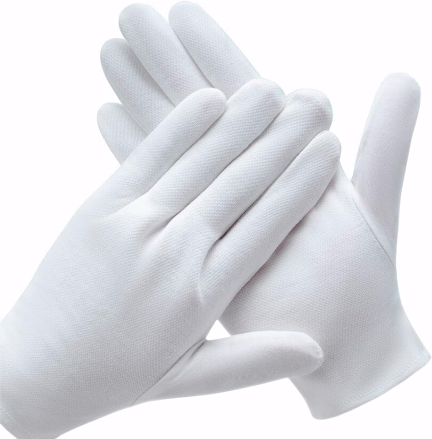 3 Pairs White Cotton Gloves for Dry Hands Eczema Relief