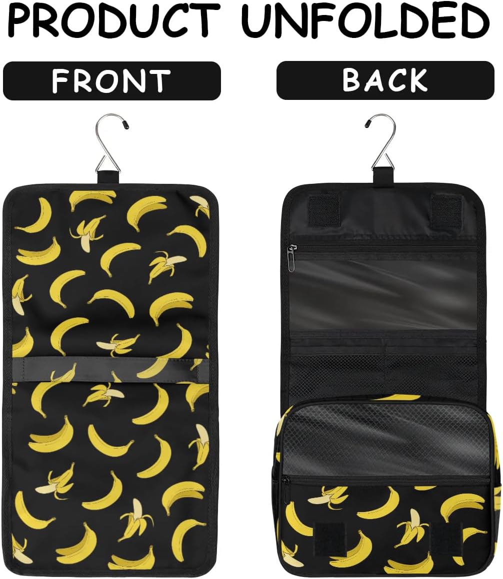 Travel Toiletry Bag for Boys - Banana Yellow Waterproof Dopp Kit