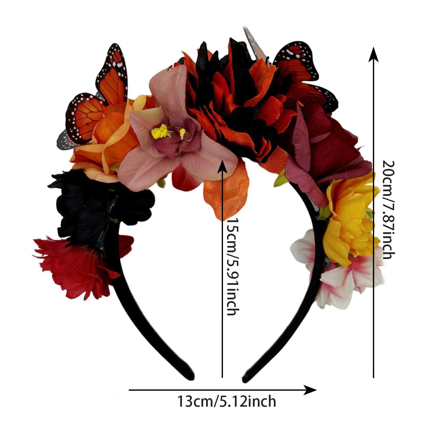 Elegant Butterfly Flower Headband for Women 1