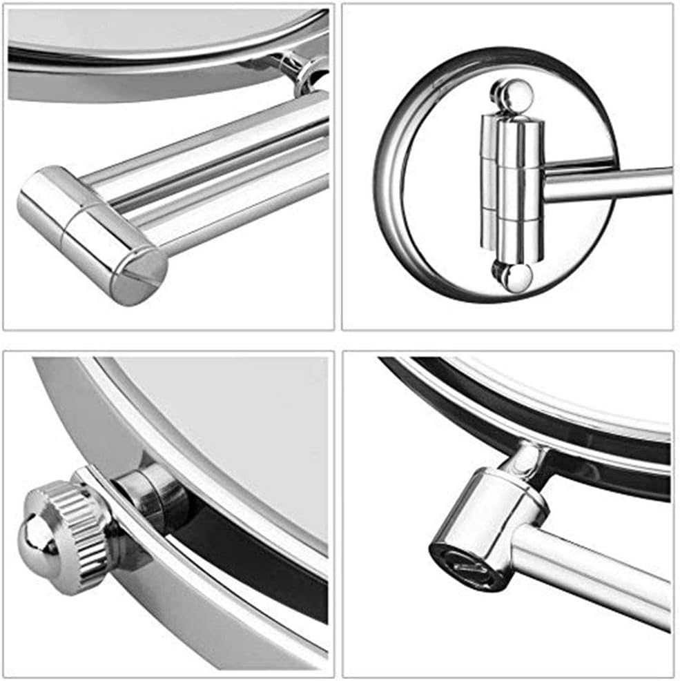 Double-Sided Swivel Makeup Mirror with 10X Magnification
