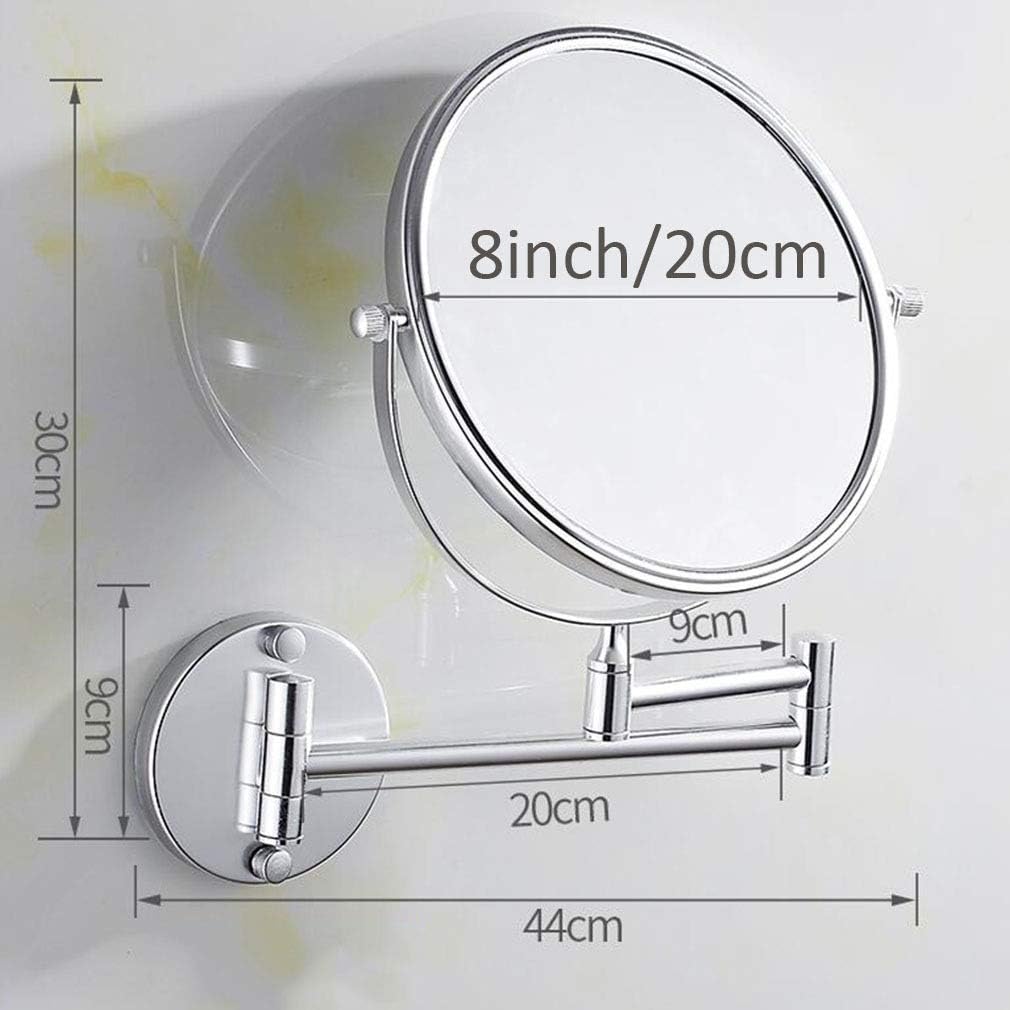 LCARY Two-Sided Wall Mounted Beauty Mirror 3X Magnification
