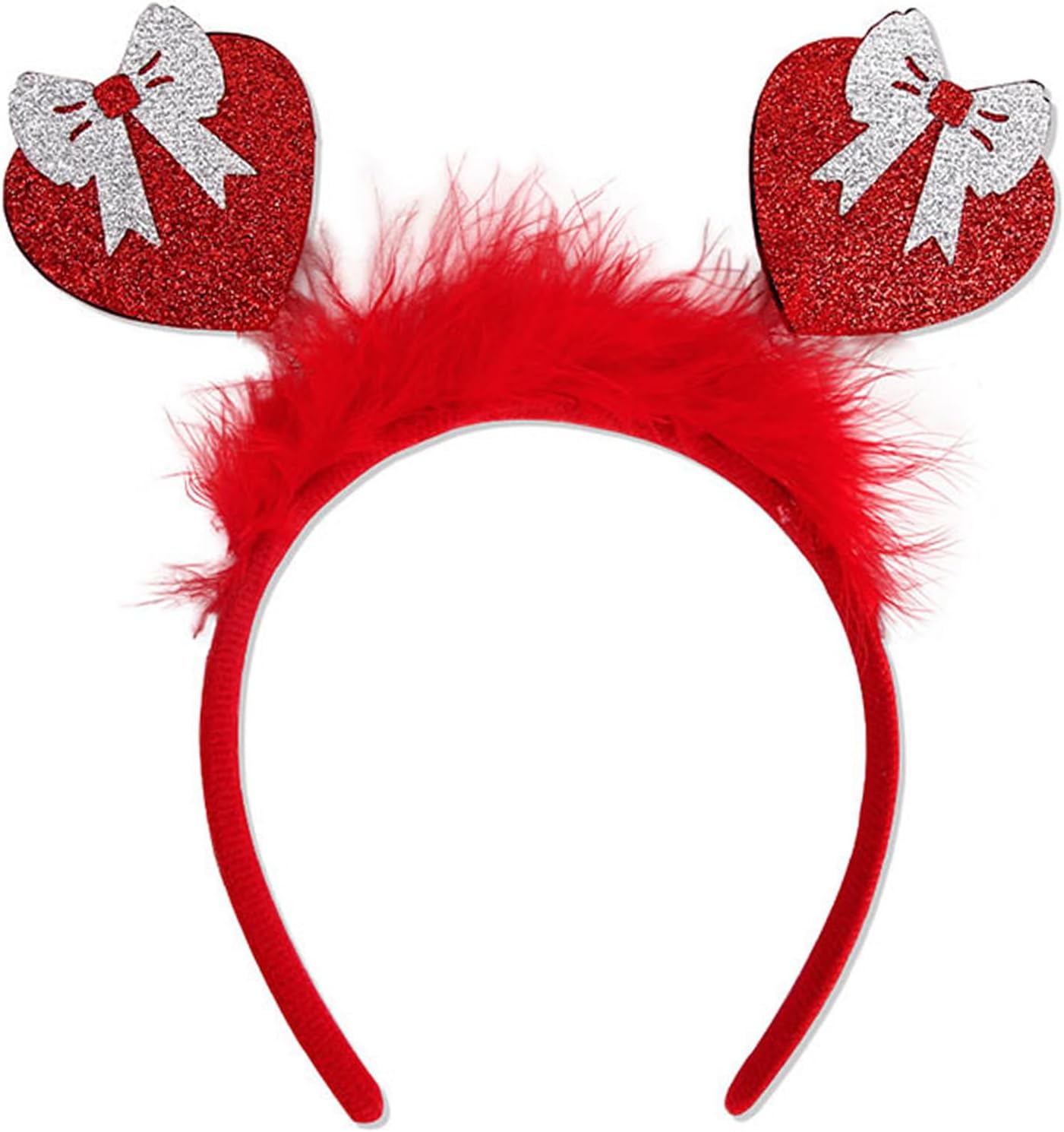 Heart Bow Headband Valentines Day Hair Accessory