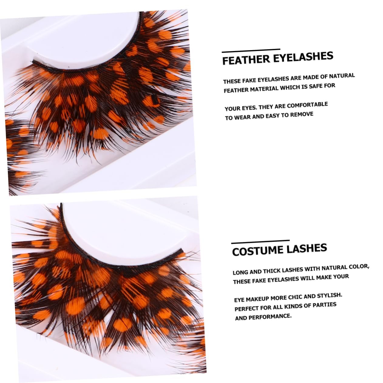 PACKOVE 2Pairs Dramatic False Eyelashes for Party Halloween Cosplay