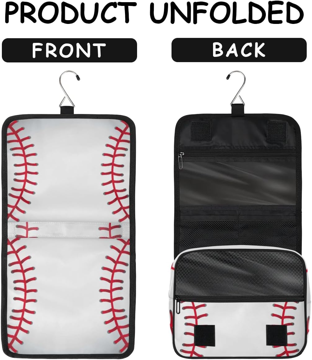 PATTERNFUL Baseball Pattern Travel Toiletry Bag