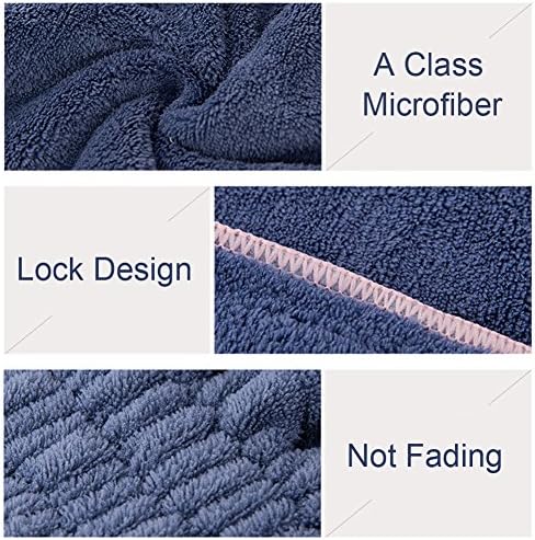 Jseng 2PC Microfiber Hair Drying Caps Extra Soft Ultra Absorbent