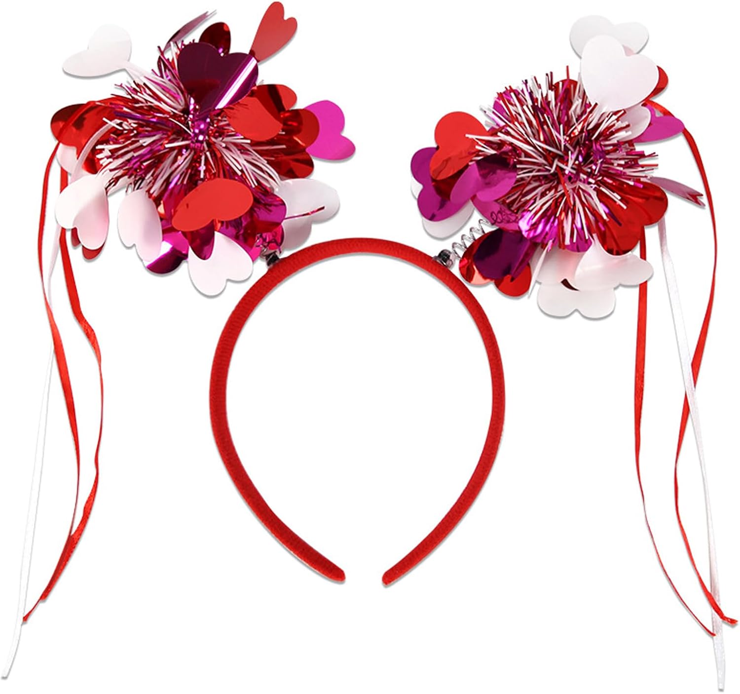 Sparkly Heart Valentine Headband for Women