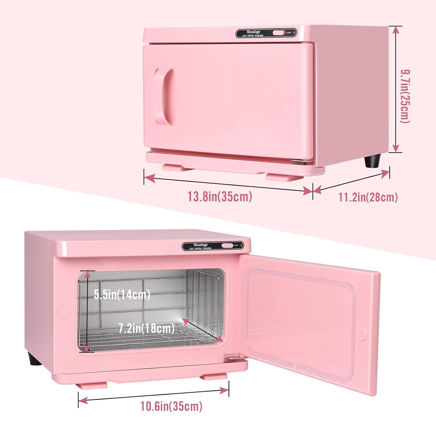 Hot Towel Warmer Cabinet 8L Pink