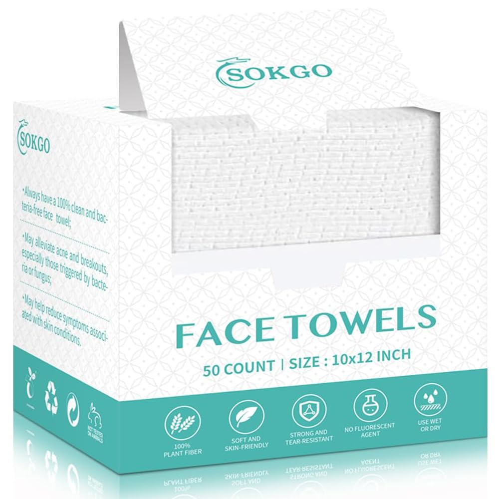 Loske 10x12 Disposable Face Towelettes 100 Plant Fiber