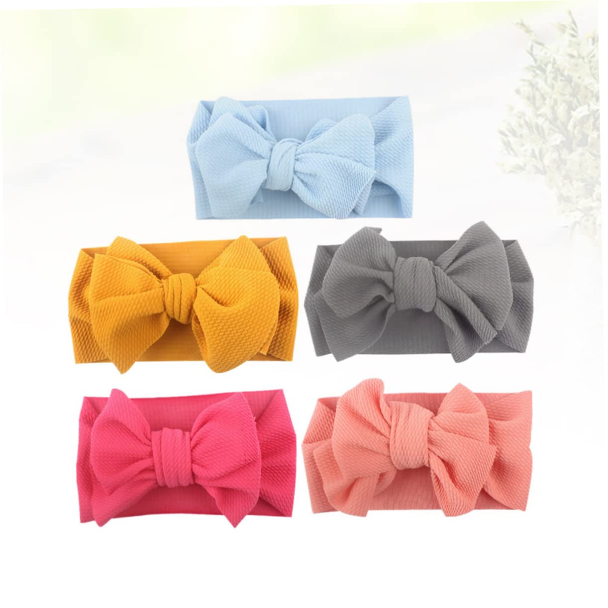 WOFASHPURET 5pcs Bowknot Headbands for Girls and Boys