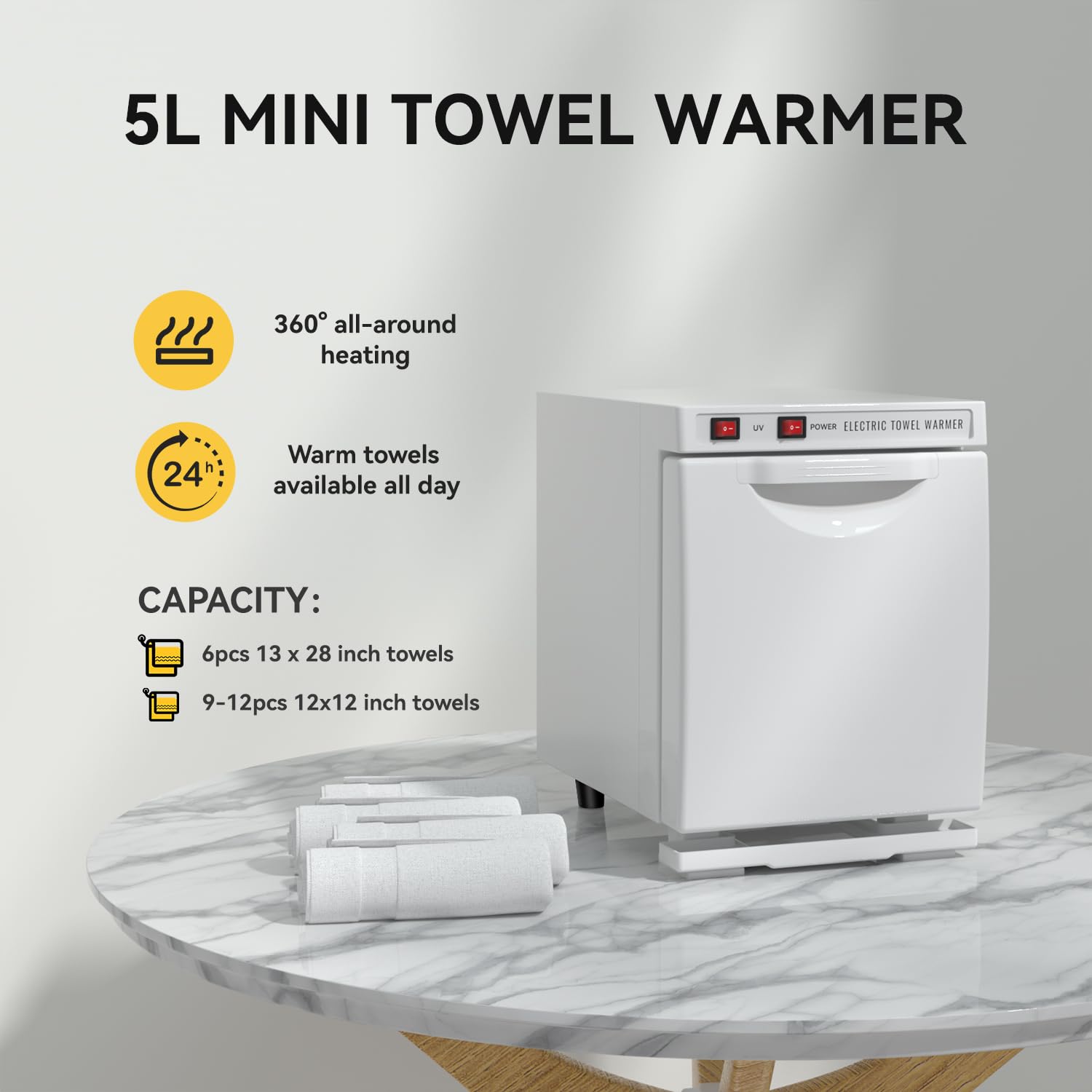 HYTOBP Hot Towel Warmer 5L White