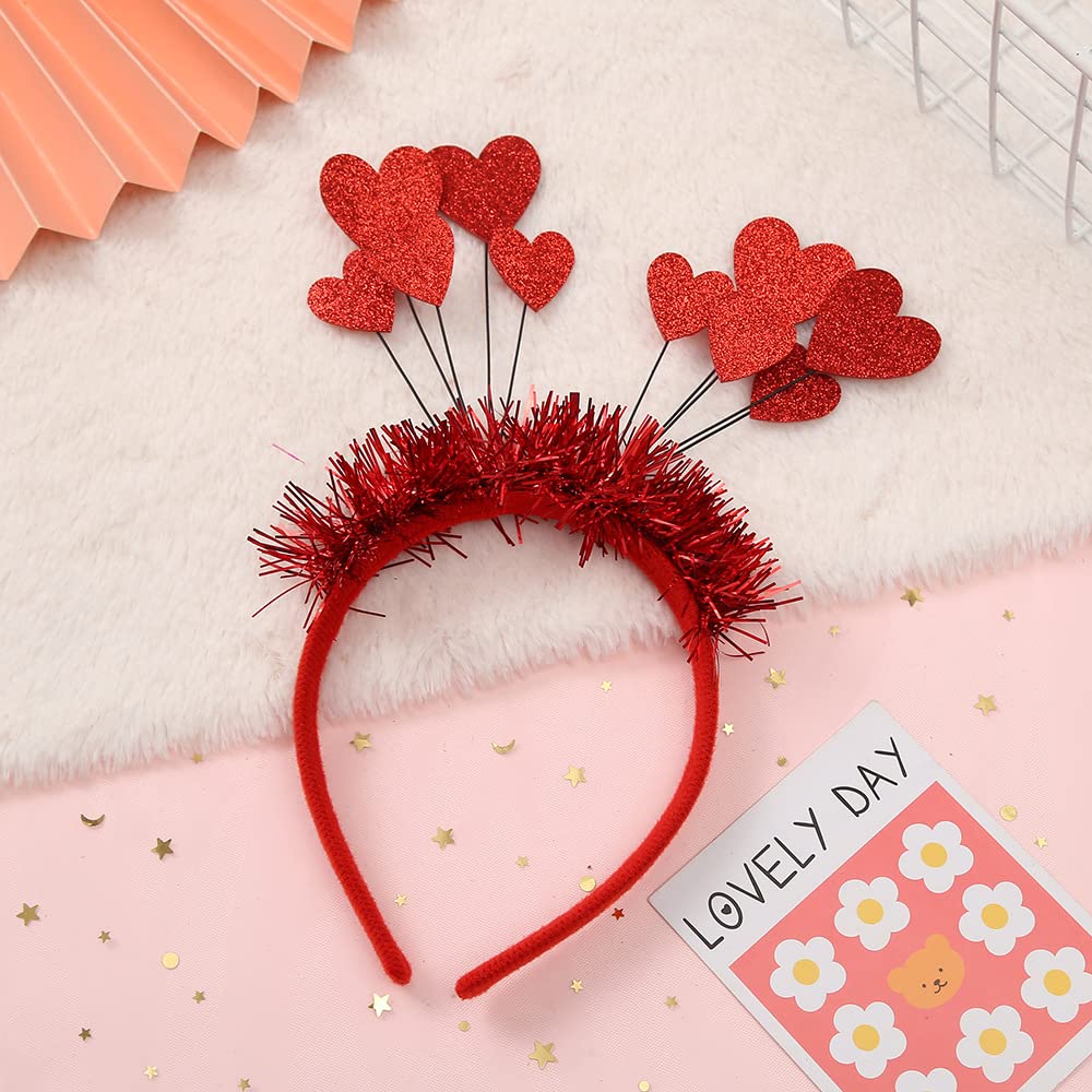 Valentine Heart Glitter Headband for Women Men