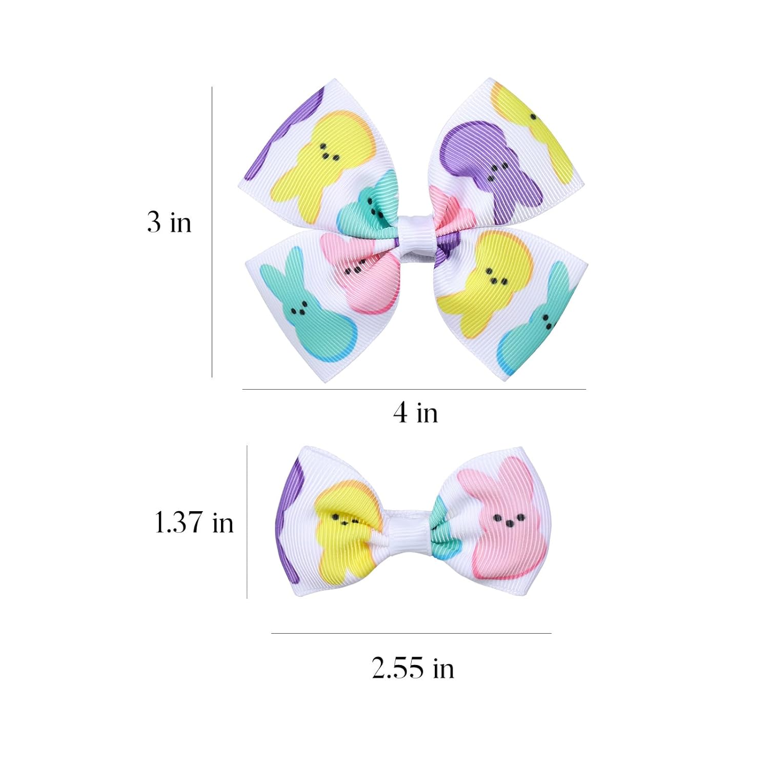 Cassid 4 Pack Easter Bunny Hair Bows 1