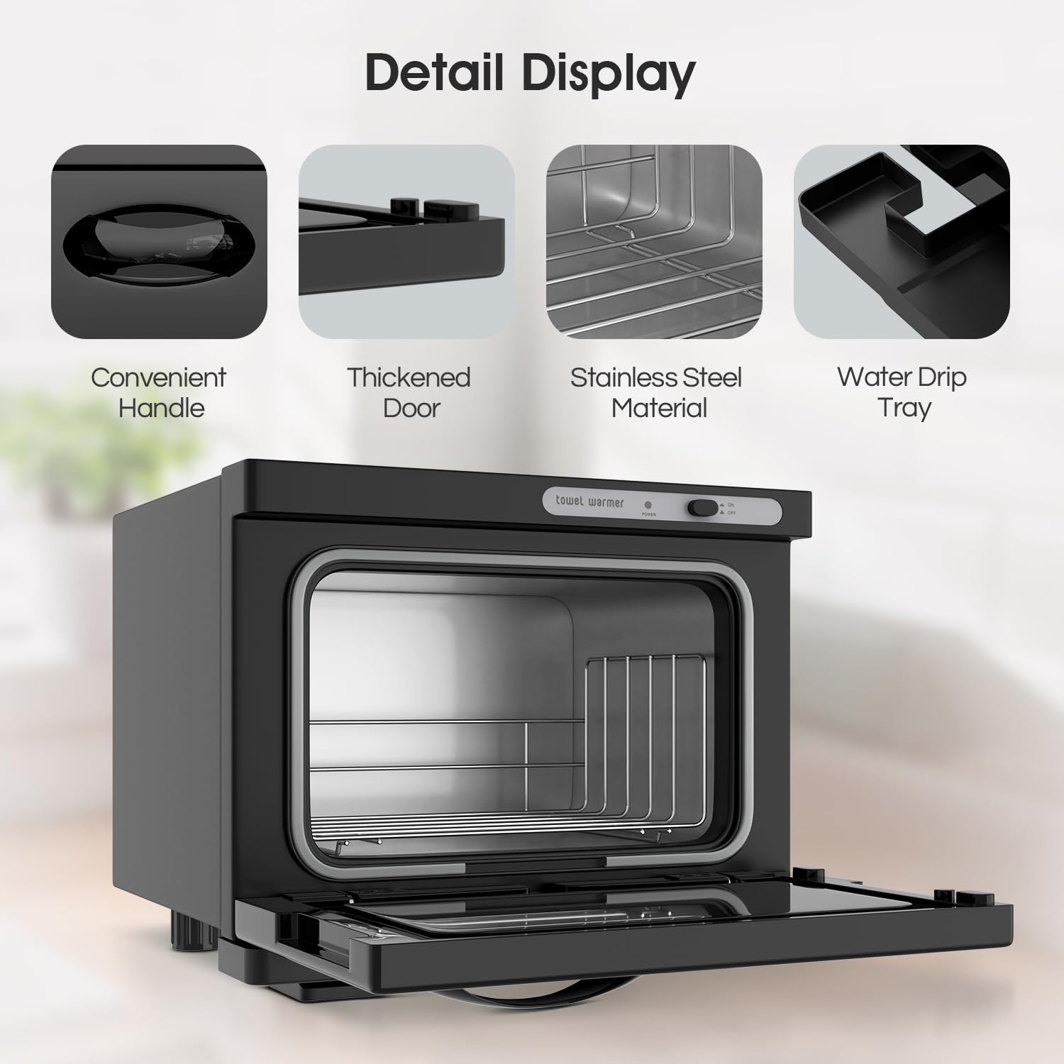 StateRiver Towel Warmer Cabinet 8L Black