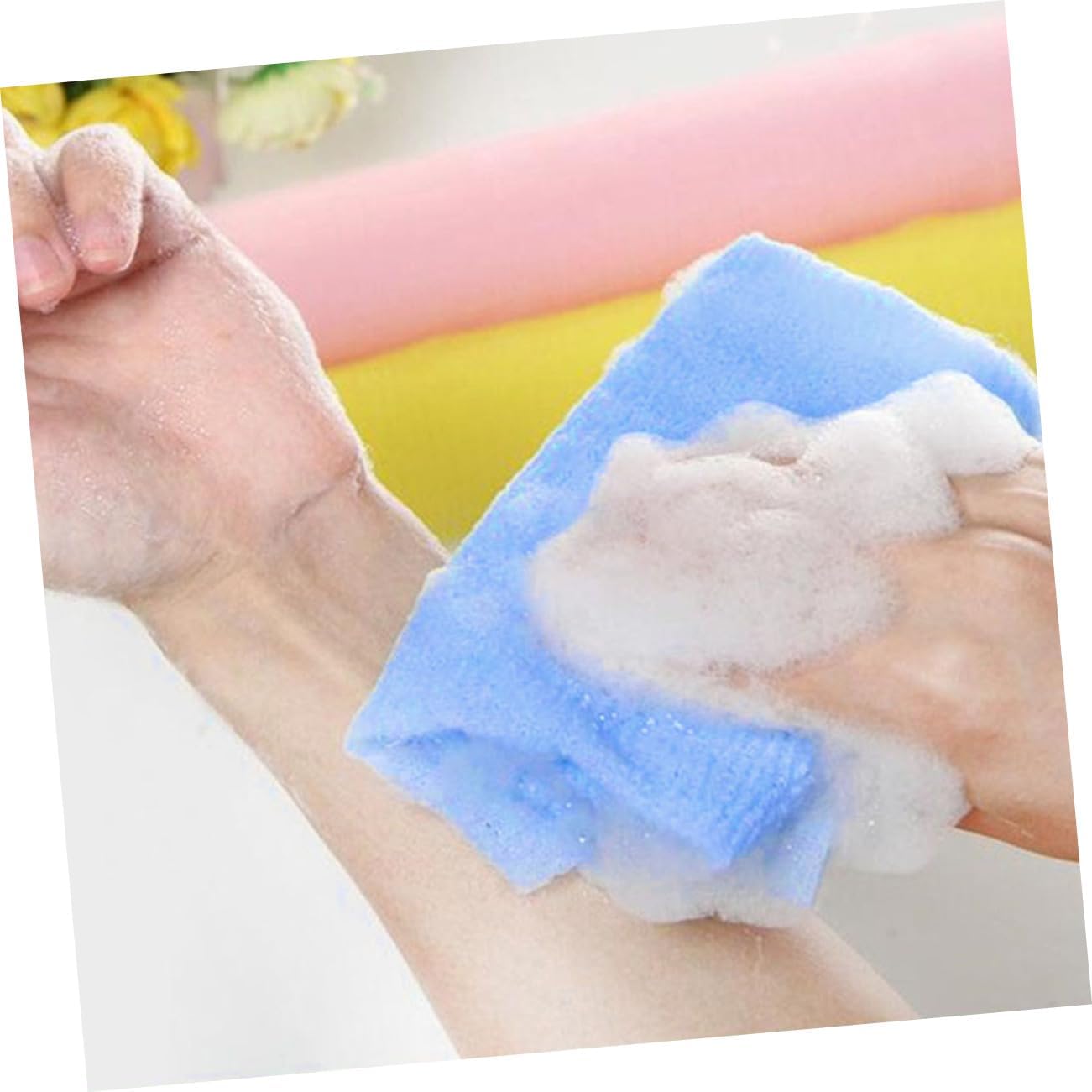 4PCS Nylon Exfoliating Bath Towel for Back Scrubbing