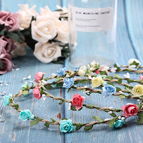 Whaline 4 Pcs Flower Crown Garland Headbands